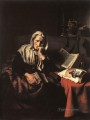 Old Woman Dozing Baroque Nicolaes Maes
